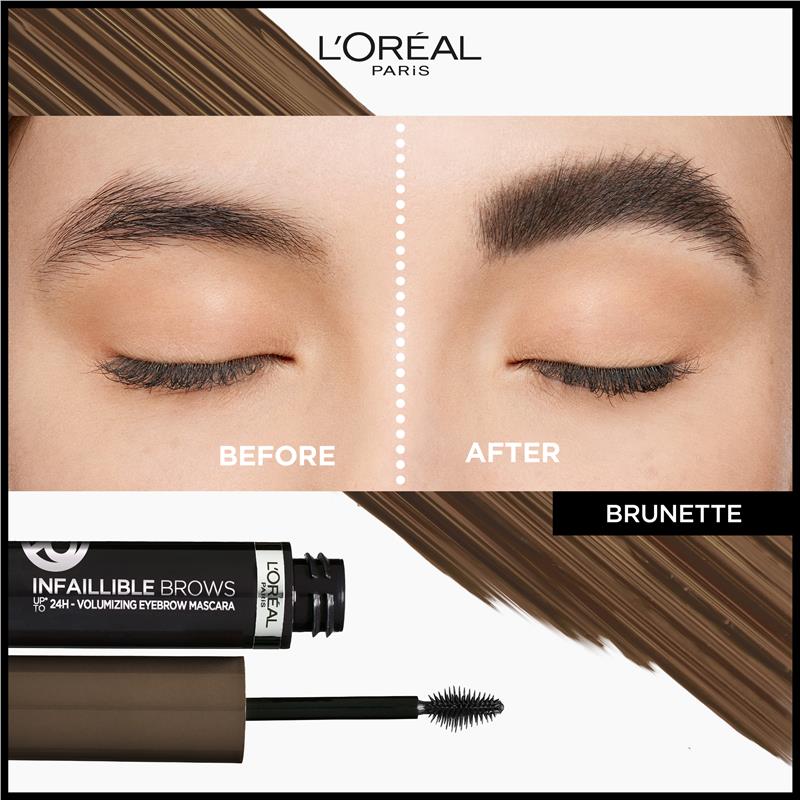 Load image into Gallery viewer, L'Oreal Paris Infallible Brows Volumizing Eyebrow Mascara 3.0 Brunette
