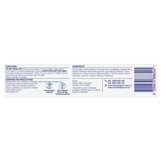 Sensodyne Toothpaste Sensitivity & Enamel Fresh Mint 100g