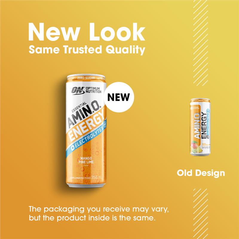 Load image into Gallery viewer, Optimum Nutrition Amino Energy Sparkling + Electrolytes Mango Pinelime 355ml
