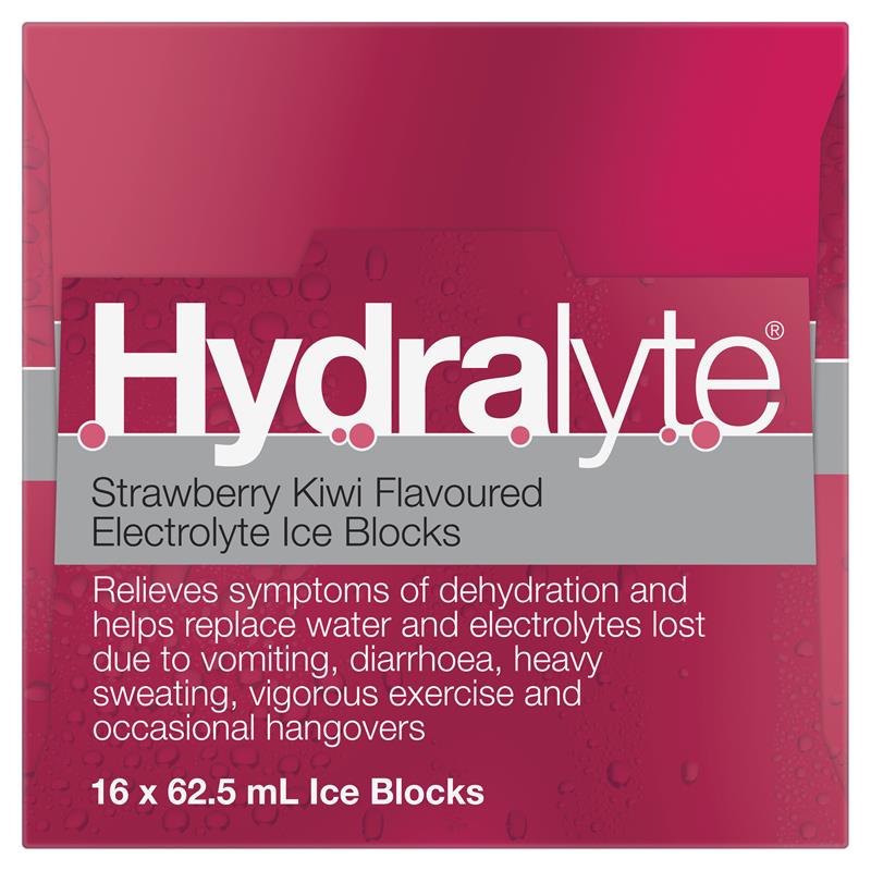 Load image into Gallery viewer, Hydralyte Electrolyte Ice Blocks Strawberry Kiwi 16
