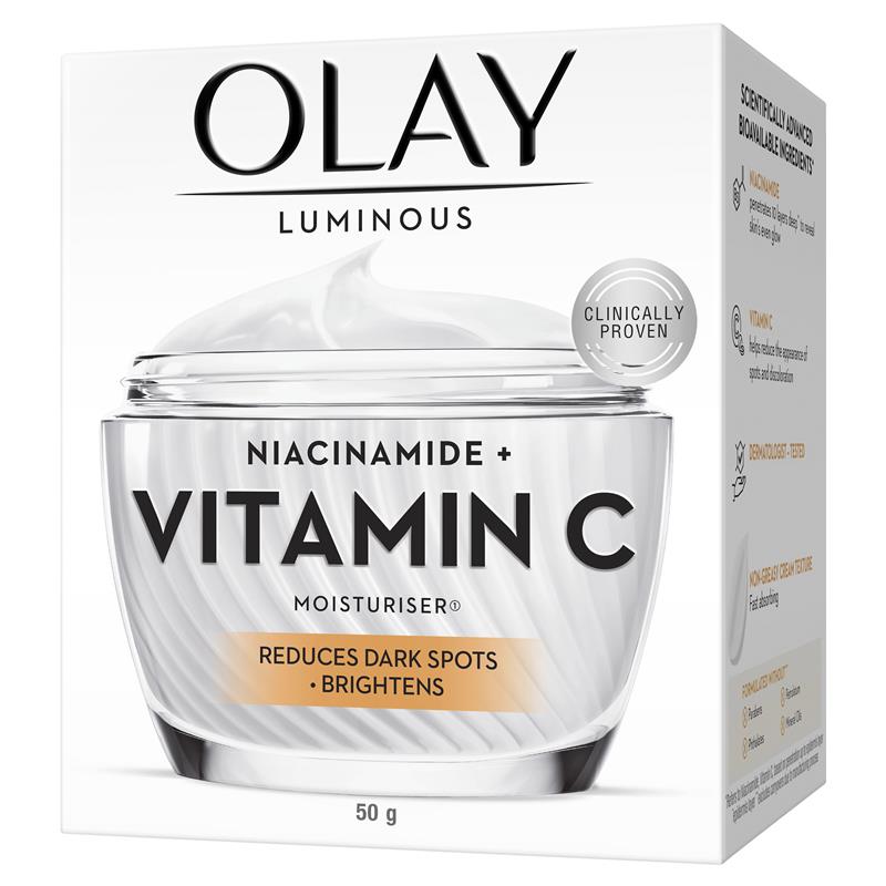 Load image into Gallery viewer, Olay Luminous Niacinamide + Vitamin C Moisturiser 50g
