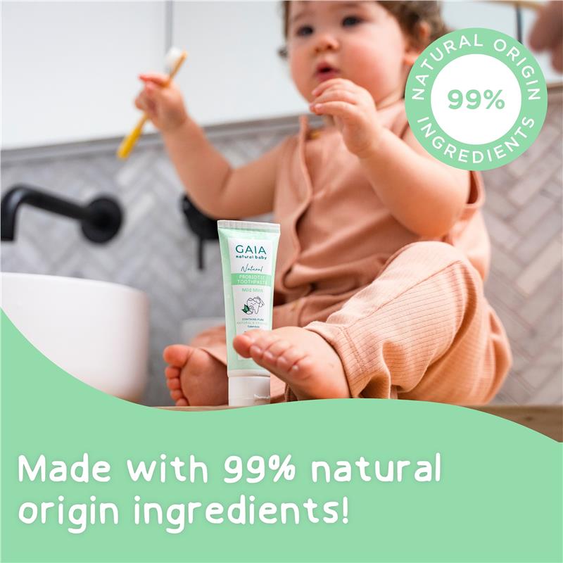 Load image into Gallery viewer, Gaia Natural Baby Probiotic Toothpaste Mild Mint 50g

