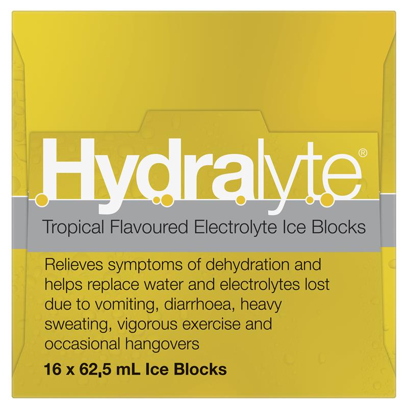 Load image into Gallery viewer, Hydralyte Electrolyte Ice Blocks Tropical 16
