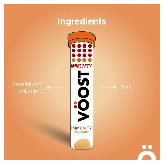 Voost Immunity Orange Zest Effervescent Tablets 60 Pack Exclusive Size