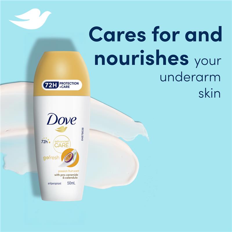 Load image into Gallery viewer, Dove Women Advanced Care Antiperspirant Deodorant 72h Roll On Passionfruit 50ml
