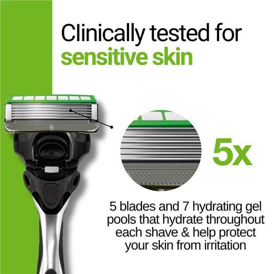 Schick Hydro 5 Sense Sensitive Mens Refill Razor Blades 4pk