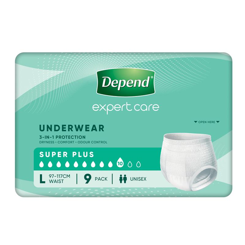 Load image into Gallery viewer, Depend Unisex Underwear Super Plus Large 9 Pack
