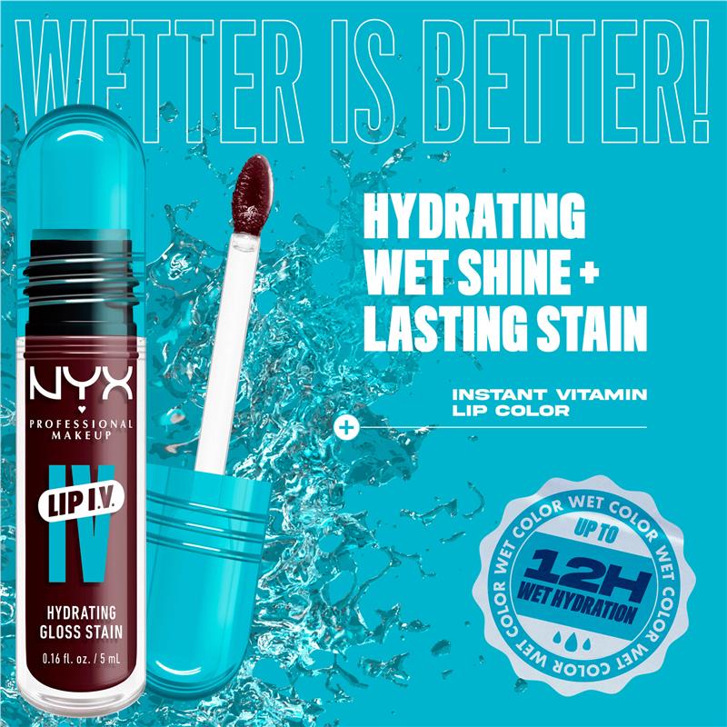 Load image into Gallery viewer, NYX Lip IV Hydrating Gloss Stain Mocha Me Wet
