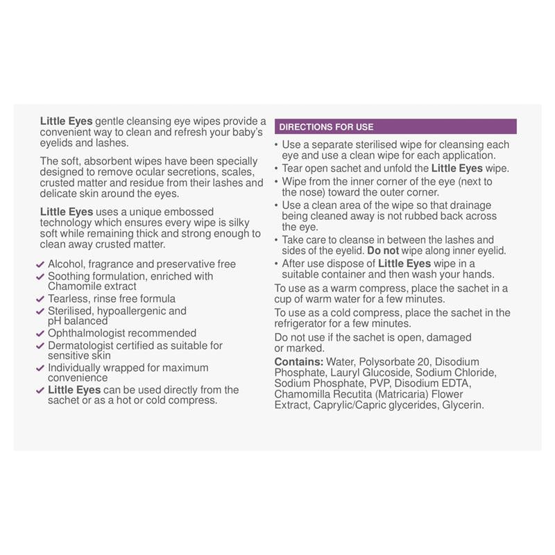 Load image into Gallery viewer, Little Eyes Cleansing Wipes 30
