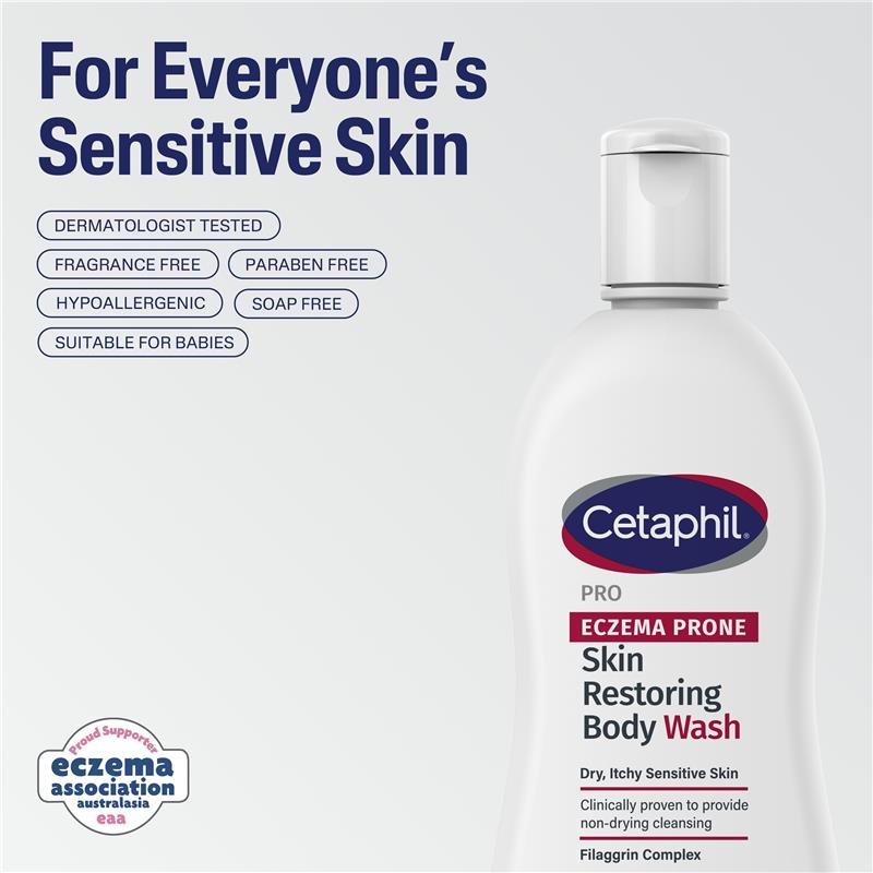 Load image into Gallery viewer, Cetaphil Pro Eczema Prone Skin Restoring Body Wash 295ml
