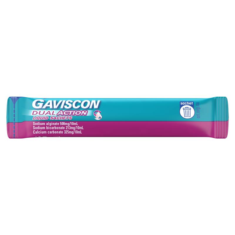 Load image into Gallery viewer, Gaviscon Dual Action Liquid Sachets Peppermint 24 Pack
