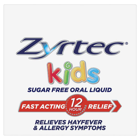 Zyrtec Kids Antihistamine Allergy & Hayfever Oral Liquid Bubblegum 120ml