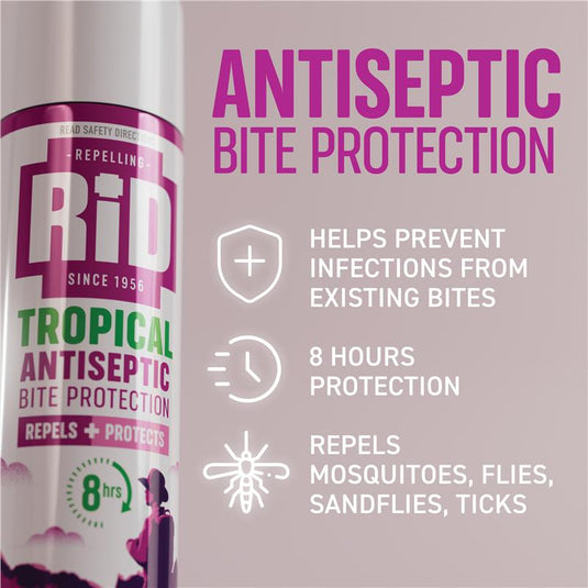 Rid Tropical Strength Medicated Insect Repellent Aerosol 150g