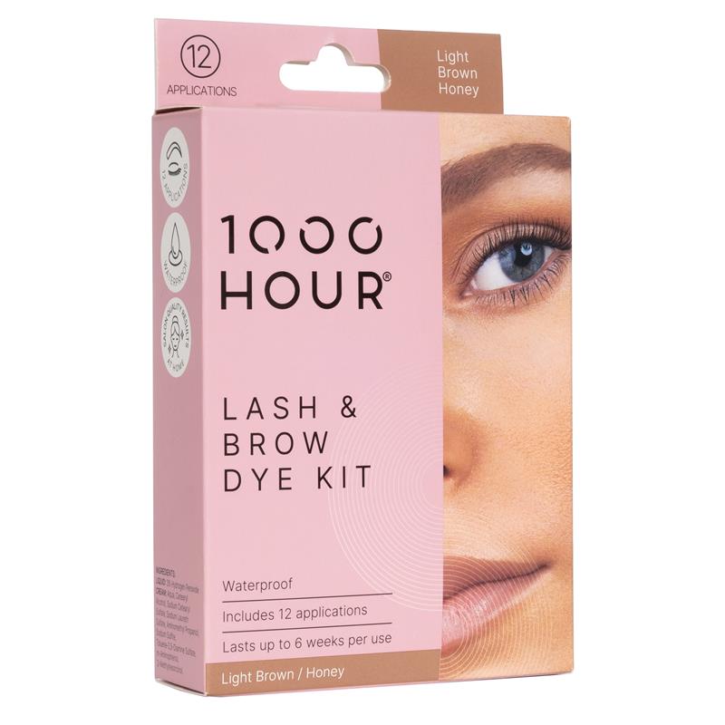 Load image into Gallery viewer, 1000 Hour Eyelash and Brow Dye Kit Light Brown/Honey
