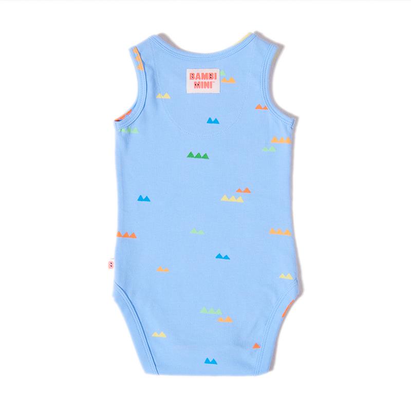 Load image into Gallery viewer, Bambi Mini Co. Supersinglet Bodysuit Boys Green Croc and Triangles 2 pack 0 Newborn
