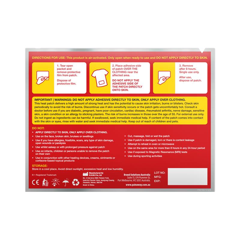 Load image into Gallery viewer, Pain Away Heat Patches Regular 5 Pack
