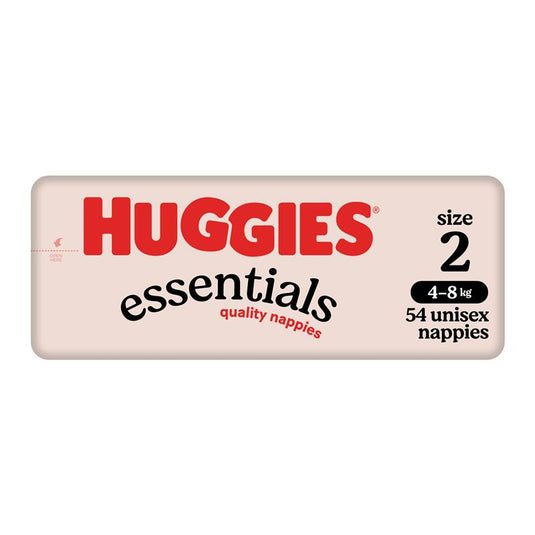 Huggies Essentials Size 2 4-8kg 54 Nappies