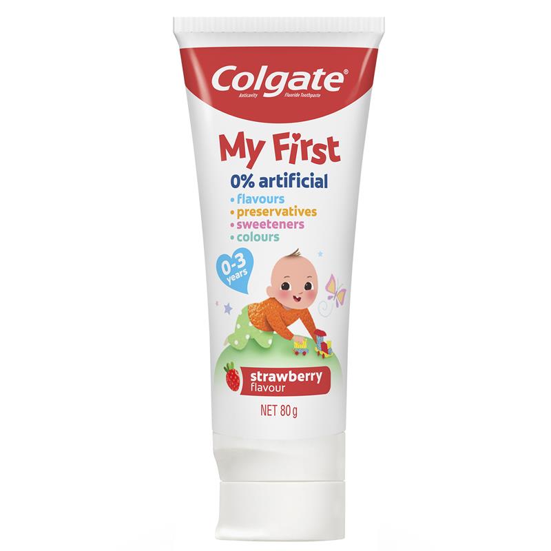Load image into Gallery viewer, Colgate Toothpaste Kids Anticavity 0-3 Years Strawberry Flavour 80g

