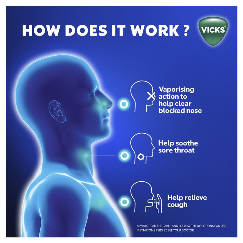 Load image into Gallery viewer, Vicks VapoDrops + Cough Honey Lemon Menthol 16 Lozenges
