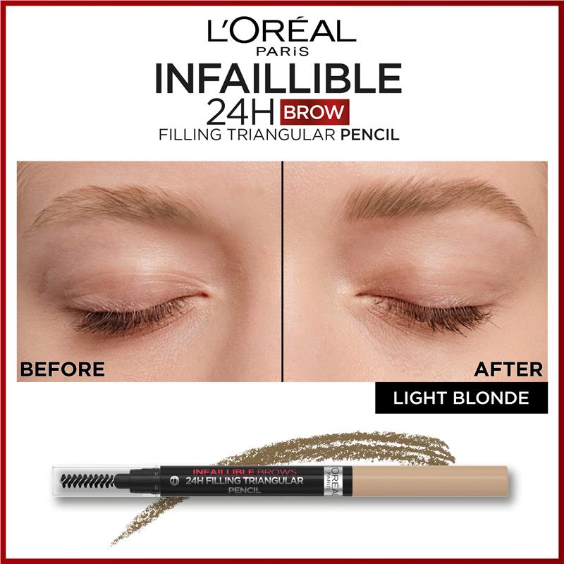 Load image into Gallery viewer, L'Oreal Paris Infallible Brows 24H Filling Triangular Pencil 8.0 Light Cool Blonde
