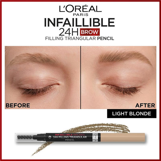 L'Oreal Paris Infallible Brows 24H Filling Triangular Pencil 8.0 Light Cool Blonde