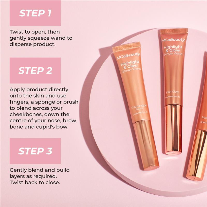 Load image into Gallery viewer, MCoBeauty Highlight &amp; Glow Beauty Wand Champagne Glow New
