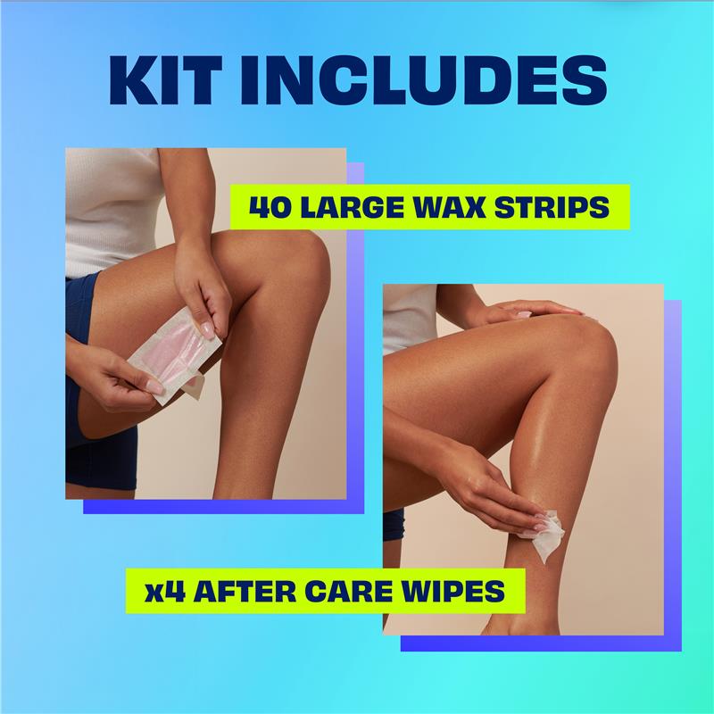 Load image into Gallery viewer, Nair Sensitive Formula Wax Ready Strips Chamomile Extract Legs &amp; Body 40 Pack
