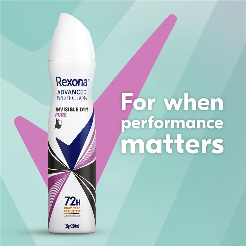 Load image into Gallery viewer, Rexona Women Advanced Antiperspirant Aerosol Invisible Dry Pure 220ml
