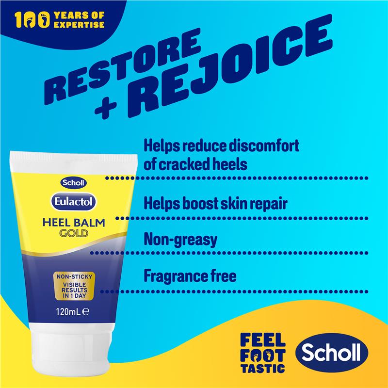 Load image into Gallery viewer, Scholl Eulactol Foot Heel Balm Gold 120ml - Rough Dry or Cracked Skin

