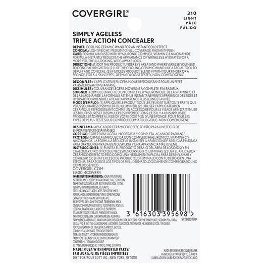 Covergirl Simply Ageless Triple Action Concealer 310 Light 7.3ml