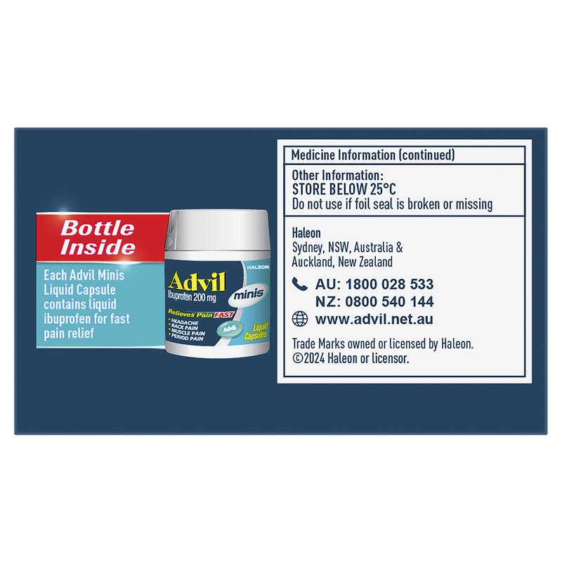 Load image into Gallery viewer, Advil Ibuprofen Pain Relief Liquid Mini 40 Capsules
