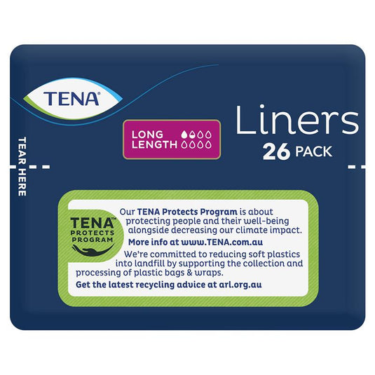 TENA Liners Long 26 Pack