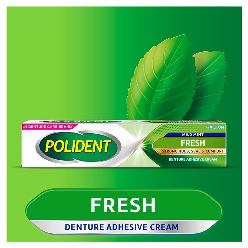 Load image into Gallery viewer, Polident Denture Adhesive Cream Fresh Mint 60g
