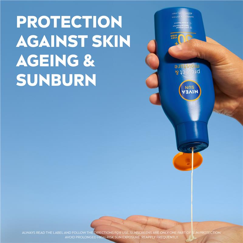 Load image into Gallery viewer, NIVEA Sun Protect &amp; Moisture SPF50+ Sunscreen Lotion 400ml
