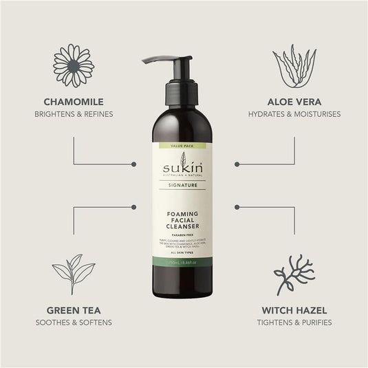 Sukin Signature Foaming Facial Cleanser Pump 250ml
