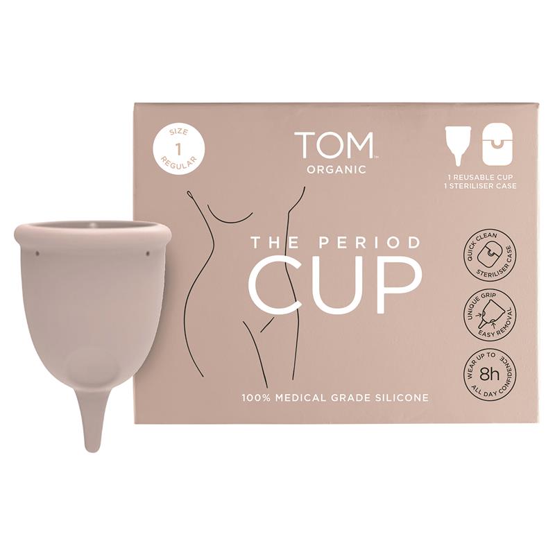 Load image into Gallery viewer, TOM Organic The Period Cup Size 1 + Convenient Microwavable Steriliser Case
