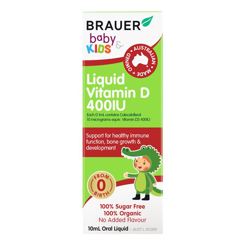 Load image into Gallery viewer, Brauer Kids Liquid Vitamin D 400IU 10ml
