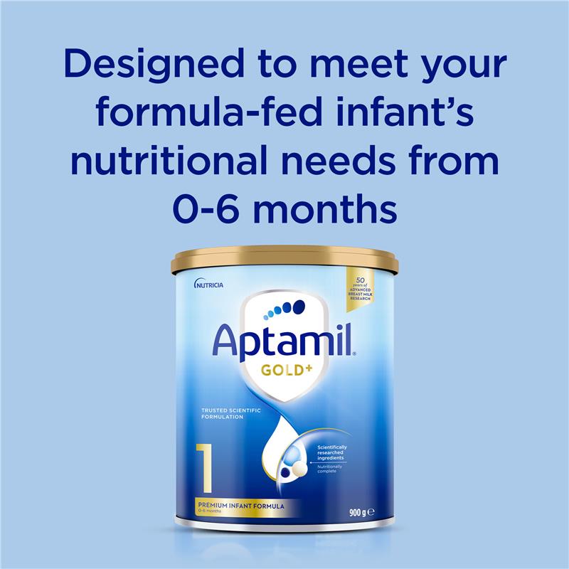 Load image into Gallery viewer, Aptamil Gold+ 1 Baby Infant Formula From Birth to 6 Months 900g

