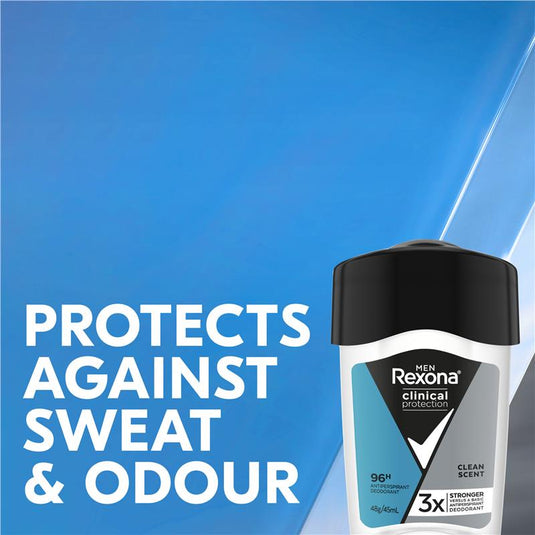 Rexona Men Clinical Protection Antiperspirant Cream Stick Clean Scent 45ml
