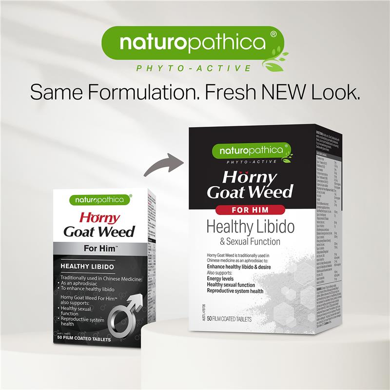 Load image into Gallery viewer, Naturopathica Horny Goat Weed for Him 50 Tablets
