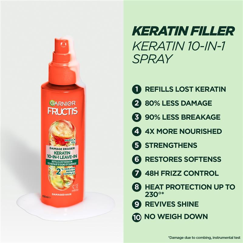 Load image into Gallery viewer, Garnier Fructis Keratin 10-in-1 Treatment Spray 150ml
