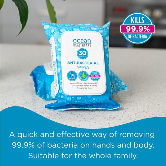 Ocean Antibacterial Wipes 30 Pack