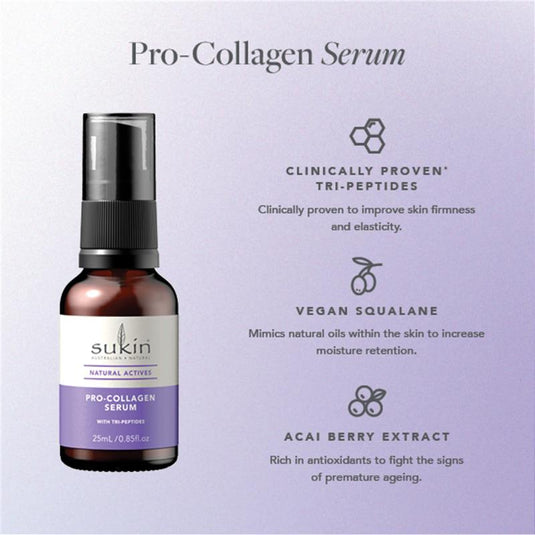 Sukin Natural Actives Pro-Collagen Serum with Vegan Squalane 25ml