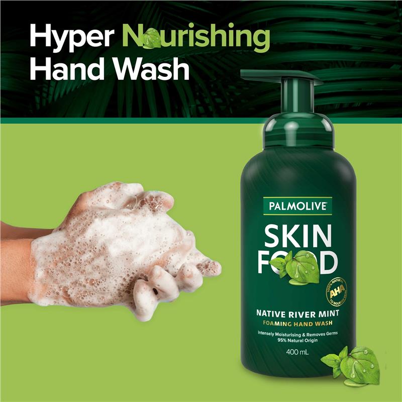 Load image into Gallery viewer, Palmolive Skin Food Foaming Hand Wash Native River Mint 400ml
