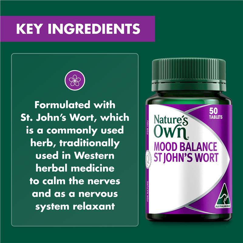 Load image into Gallery viewer, Nature's Own Mood Balance St Johns Wort 50 Tablets
