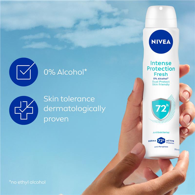 Load image into Gallery viewer, NIVEA  Intense Protection Fresh Aerosol Deodorant 72H Protection 250ml
