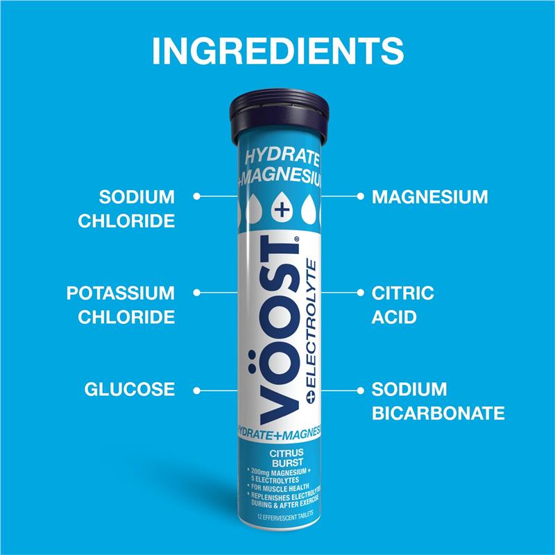 Load image into Gallery viewer, Voost Hydrate + Magnesium Citrus Burst Effervescent Tablets 36 Pack
