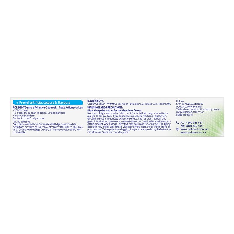 Load image into Gallery viewer, Polident Denture Adhesive Cream Flavour Free 60g
