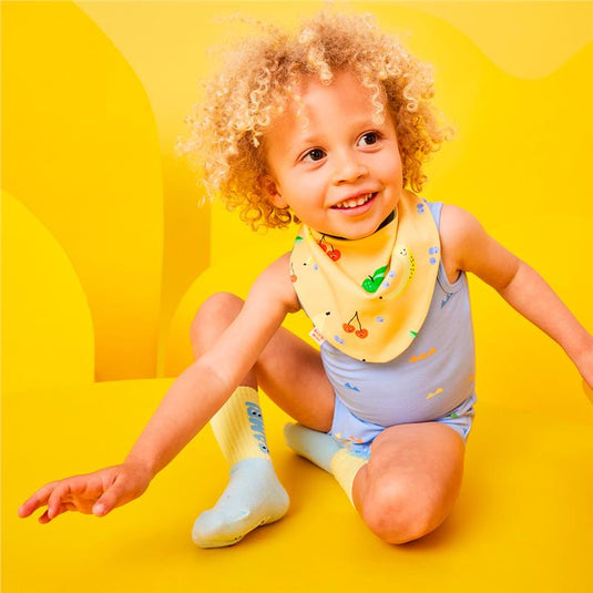 Bambi Mini Co. Dribblebib Unisex Fruit Salad and Bananas Reverse Bibs 2 Pack