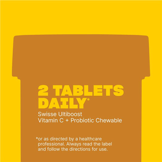 Swisse Vitamin C + Probiotic Chewable 60 Chewable Tablets